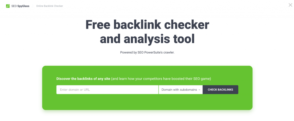 Free backlink checker and analysis tool